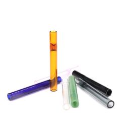 colorful thick pyrex 4.13inch One Hitter Bat Cigarette Holder Glass Steamroller Pipe filters for tobacco dry herb oil burner hand pipe LL