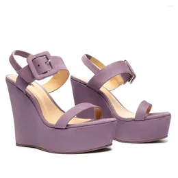 Sandals Summer Modern Sweet Thick Platform Wedges Design High Heels Multi-color Shoes For Women One Character Strip Sandalias