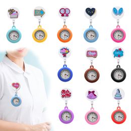 Dog Tag Id Card Valentines Day Ii Clip Pocket Watches Medical Hang Clock Gift Retractable Hospital Workers Badge Reel Fob Medicine Wat Otmfs