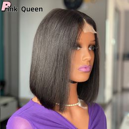 2X6 DoubleDrawn Chinese Bone Straight Hair Silky Straight Lace Front Wig Brazilian Virgin Human Hair 13x4 Full Lace Wigs for Women Natural Colour