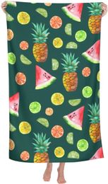 Towel Watermelon Beach Summer Fruit Pineapple Towels For Adults Pool Spa Gym Travel Microfiber Large Novelty
