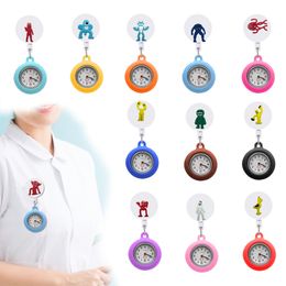 Pocket Watches Ban Garden Clip Brooch Fob On Quartz Watch With Second Hand For Nurses Alligator Medical Hang Clock Gift Drop Delivery Otxiw