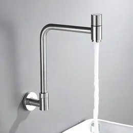 Bathroom Sink Faucets Mop Pool Faucet Stainless Steel Lengthen Wall Mounted Single Cooled Bibcock Bath Toilet Taps