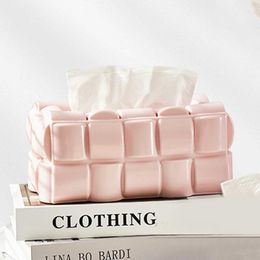 Tissue Boxes Napkins Waffle biscuit box pet napkin paper box living room office desk home decoration creative paper towel cover 23.2x14.7x11cm B240514