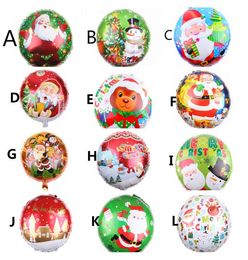 18inch Decoration Foil Balloons Merry Christmas Feliz Navidad Round Star Helium Ballons Snowman Santa Claus Xmas Tree Party Home D1812634