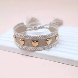 Strand Letter Bracelet Handwoven Wrist Strap With Embroidered Logo Stretchable Men's And Women's Party Jewellery