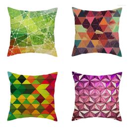 Pillow XUNYU Colourful Geometric Pattern Cover Home Decorative Pillows Case 45x45cm S03