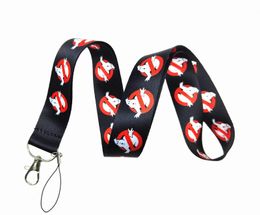 childhood movie film ghost buster Keychain ID Credit Card Cover Pass Mobile Phone Charm Neck Straps Badge Holder Keyring Accessories