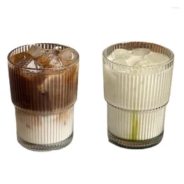 Wine Glasses Eco-Friendly Unique Glass Cup With Striped Bamboo Joint And Lid - Ideal For Milk Coffee Souvenir