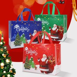 Gift Wrap Storage Bag Christmas Gifts Bags Fabric Hnadle Candy Cookie Snack Food Present Packing Santa Claus Event Party Spring Festival