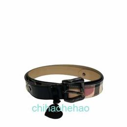 Designer Borbaroy belt fashion buckle genuine leather Beige Black Heart Coated Canvas Printed Nova Charm Belt 40 100