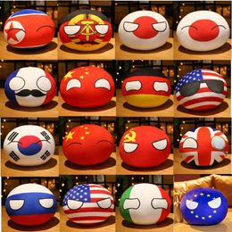 Stuffed Plush Animals 10cm Country Ball Plush Toy Polish Ball Bag Wallet Pendant Country Ball Country Fill Doll Toy Christmas Gift B240515