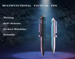 2 Colours Aluminium Alloy Multipurpose Self Defence Tactical Pen Broken Window Cone Outdoor Survival Multipurpose Tactical Pen7024896