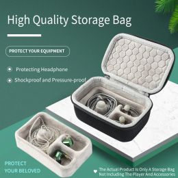 Connectors Portable Storage Box Carrying Case for Quloos Qa361 Hifi Mp3 Player for Sony M7 M9 Z1r Earphone Headphone