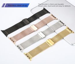 Suitable for Apple Watch Stainless Steel Woven Mesh Strap 3840 4244mm Unisex Silver Black Gold Rose3986193