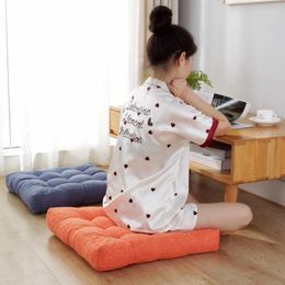 Pillow Inyahome Floor Seat Cotton Linen Mats Thicken Office Chair Pad Tatami Casual Yoga Pillows For Kids Reading