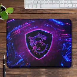 Mouse Pads Wrist Rests MSI Mouse Pad Gaming Laptop Desk Mat Small Mousepad Gamer Purple Pc Accessories Keyboard Pad Redragon Rubber Mouse Mat 20x25 J240510
