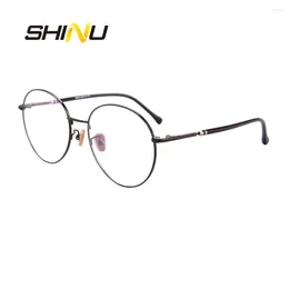 Sunglasses SHINU Retro Vintage Round Reading Glasses Women Men Fashion Reader Anti Blue Ray Diopter Eyeglasses Presbyopia Eyewear Custom
