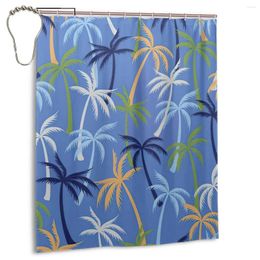 Shower Curtains 3D Hawaiian Style Coconut Tree Bathroom Curtain Frabic Waterproof Polyester Bath With Hooks