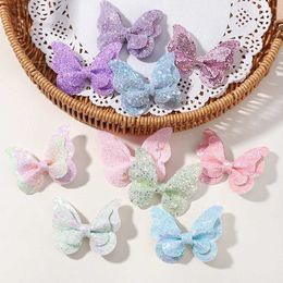 Hair Accessories 5Pcs/Set New Colourful Sequin Hair Clips Butterfly Princess Girls Headwear Childrens HairClips Baby Hair Accessories Wholesale