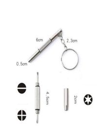 Whole 3 in 1 Aluminum Steel Eyeglass Screwdriver Sunglass Watch Repair Kit With Keychain Portable Screwdriver Hand Tools9938586