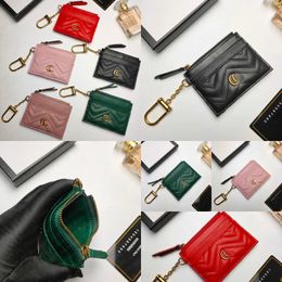 2024 Designer Leather Credit ID Card Purse Womens Luxury Wallet Bags Case Mens Cards Bag Card Holder New Couple Styles retro Students