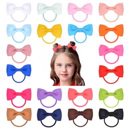 Baby Hair Ties with Bows for Toddler 2.2 Inch Elastic Ponytail Holders Small Hair Ties for Baby Girls Infants Children's Hair Accessories