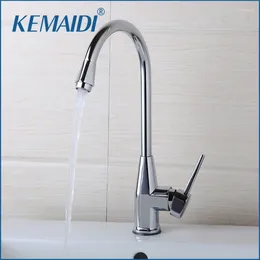 Kitchen Faucets KEMAIDI Ru Hight Quality Bathroom Faucet Mixer Shower Head Tap Deck Mounted Single Hand Swivel