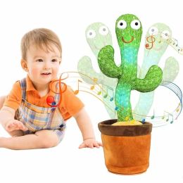 Decorations Interior Decorations Dancing Cactus Electric Plant Plush Stuffed Toy With Music Talk Sound Repeat Children Kids Education Gift Dec