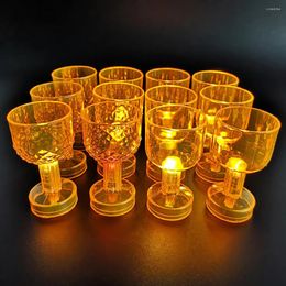 Party Decoration 12Pcs Halloween Wine Goblet LED Plastic Light Up Cup Favours Beverage Drink Bar Decorative Club