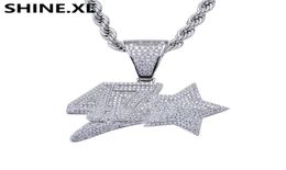 Men and Women White Gold Hip Hop Number 47 Star Pendant Necklace Charms Cubic Zircon Stone Jewelry Gifts5426542