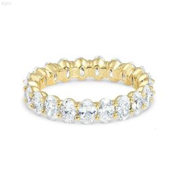 Medboo Woman 14k White Rose Yellow Gold 1ct 1.5ct 2ct 3ct Wedding Oval Cut Vvs Moissanite Diamond Engagement Eternity Band Ring