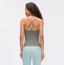 Style Chest Fold Fitness Yoga Vest Sexy Thin Belt Cross Beauty Strap Sports Bra Running Tank Tops Gym Clothes Women2958097