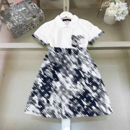 Top Princess dress summer girls tracksuits baby clothes Size 120-160 CM POLO shirt set kids t shirt and Logo printed denim skirt 24Mar