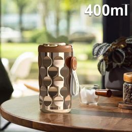 Water Bottles 410ML Insulated Coffee Mug Sports Bottle Last For 6-12H Simple Vacuum Cup Temperature Display Stainless Steel Outdoor Travel