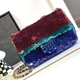 12A 1:1 Top Quality Designer Shoulder Bags Art Sequin Embellished Surface Design 21cm Party Cool Colourful Disco Style Women's Luxury Crossbody Bags With Original Box.