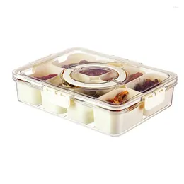 Take Out Containers Divided Snack Sealed Spice Storage Boxes With 8 Compartments Household Food Grade Seasoning Portable Condiment