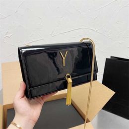 Hip Chain Messenger Bags yletter Luxury Designer Bag Black Shoulder Bags Women Fashion Tassel Crossbody Bags Light Leather Purse Handbag 221216