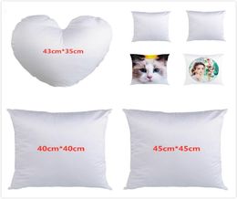 3 Sizes Sublimation Pillowcase Doublefaced Heat Transfer Printing Pillow Covers Blank Pillow Cushion Without Insert Polyester Pil3334423