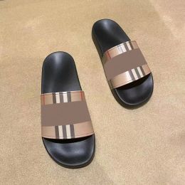 classic tartan Mule slipper rubber sandal womens mens Slide Designer shoe Casual top quality flat canvas size 35-46 Beach Vintage printing sandale Summer Sliders