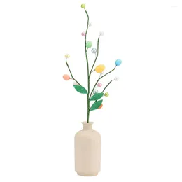 Party Decoration Easter Egg Tree Artificial Picks Foam 44cm Floral Stem Spring Eggs Branches Wedding Festival Home Vase Decor Craft