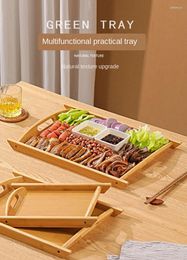 Tea Trays Bamboo Wooden Tray Rectangular Water Cup El Dish Braised Meal Barbecue