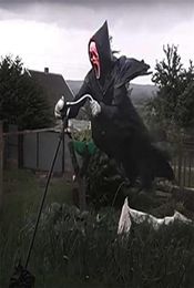 Other Festive Party Supplies Halloween Decoration Garden Ghostface Scarecrow Outside Hanging Scary Scream Ghost for Yard Decor 2204297779