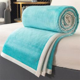 Blankets Thickened Solid Color Blanket Sofa Cover Bedroom Decor Warm Throw For Bed Air Conditioning Office Napping Shawl