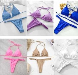 DY23Swimwear Designer Bikini Letter Beach Swimwear Skim Free 2-Piece Swimwear Triangle Bikini Women's Underwear Sexy Women's Classical Women's Wear