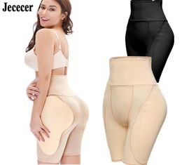 Plus Size Women High Waist Trainer Underwear Sponge Pads Body Shapers Hips Up Belly Slim Fake Ass Pants Padded Shapewear Panties4415160