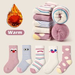 Kids Socks Baby Girls Winter Hot Thick Cotton Socks Latest Fashion Cartoon Socks Childrens SocksL2405