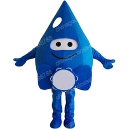 Performance Blue Water Drops Mascot Costume Top Quality Christmas Halloween Fancy Party Dress Cartoon Character Outfit Suit Carnival Unisex Outfit