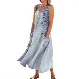 Casual Dresses Summer Dress Women's O Neck Sleeveless Outdoor Spring Short Sleeve