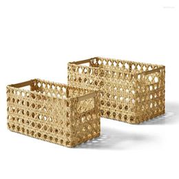 Plates Cane Weave Basket Set 2-Piece
